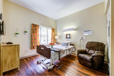 Comfortable bedroom interior with natural light