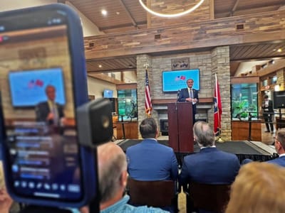 Event in a modern common area with attendees