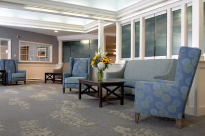 Common area with seating and flowers