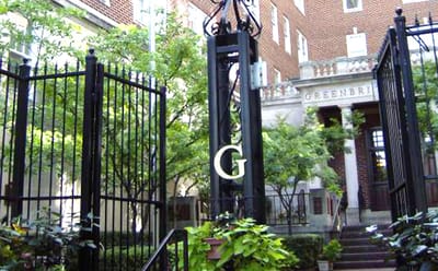 Entrance gate to the Greenbriar facility.