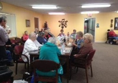 Residents engaged in a group activity