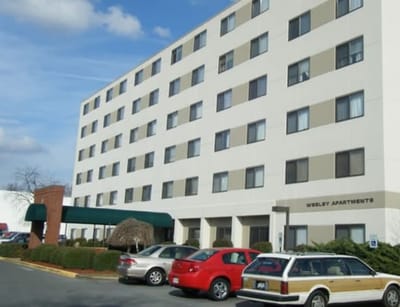 Exterior view of Wesley Apartments building