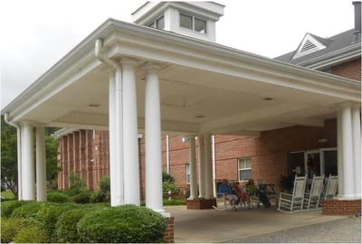 Exterior view of the assisted living facility entrance