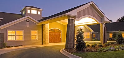 Main entrance of the Senior Living Facility