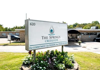 Signage and entrance of The Springs Creekside facility