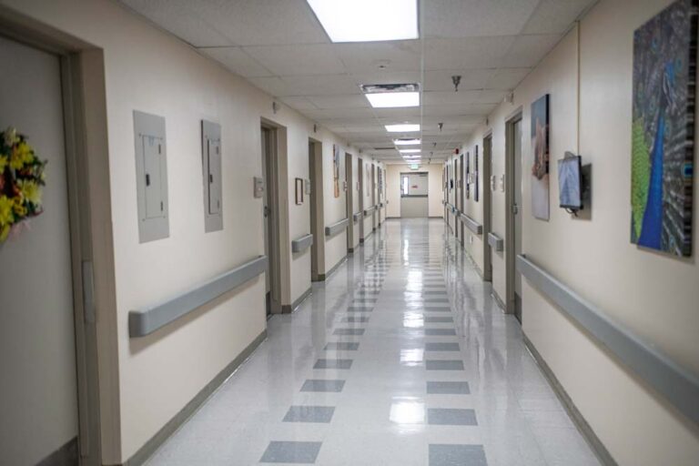 Bright hallway with decorations and clean floors