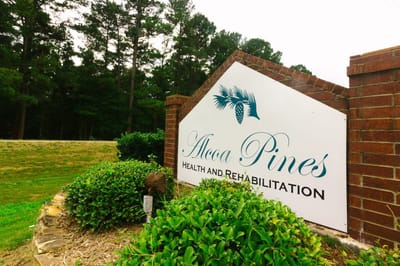 Sign for Alcoa Pines Health and Rehabilitation facility