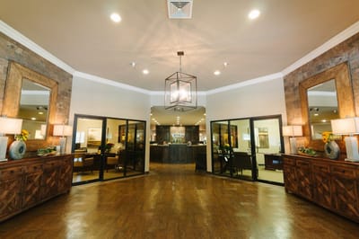 Interior view of a welcoming lobby area