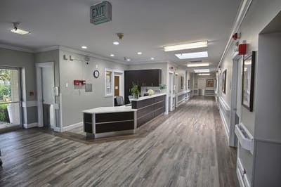 Interior view of a welcoming reception area