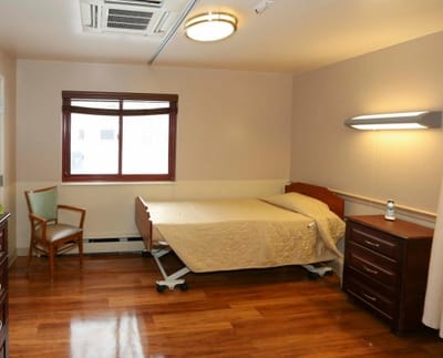 A typical resident bedroom in assisted living facility