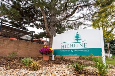 Sign of Highline Rehabilitation & Care Community