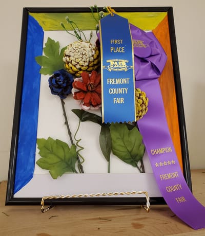 Progressive Care Center, Nursing Home in Shreveport, LA — Award ribbon and decorative flowers in a framed display