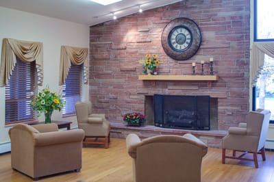 Cozy interior lounge with comfortable seating