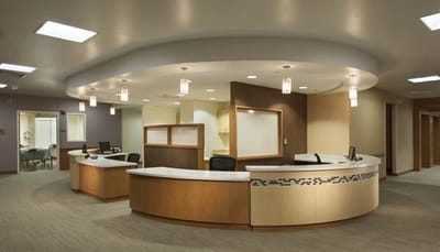 Front desk area of a senior living facility