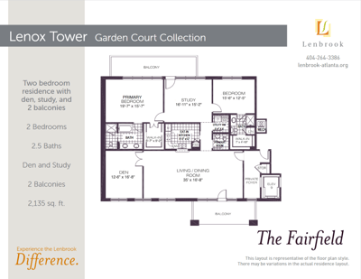 Architectural floor plan of a two-bedroom residence