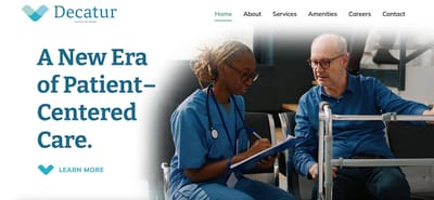 Logo and branding text for Decatur care facility