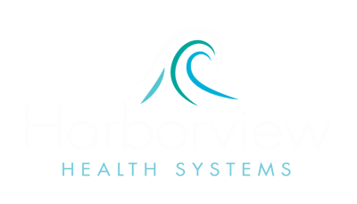Harborview Health Center of Augusta, Nursing Home in Augusta, GA — Harborview Health Systems logo with wave design