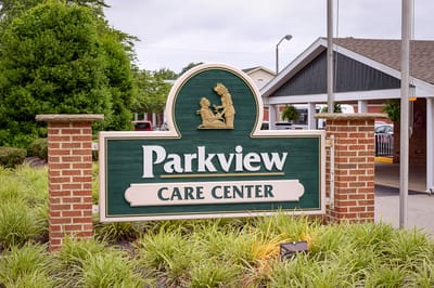 Exterior view of Parkview Care Center sign