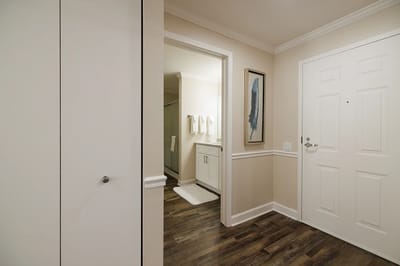 Welcoming entrance to a private resident room