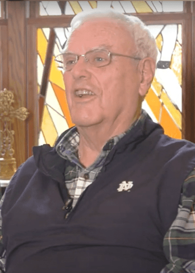 Senior resident smiling during an interview