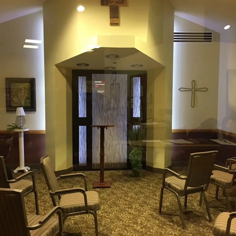 Interior view of a quiet chapel space