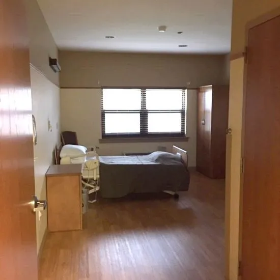 Interior view of a private resident room