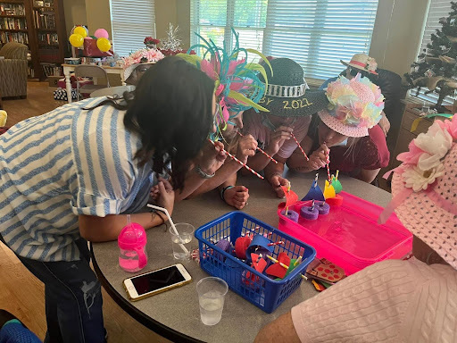 Residents enjoying a fun activity inside the community