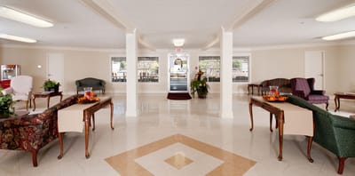 Interior view of a bright and inviting lounge area