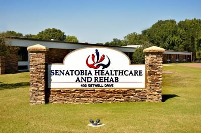 Senatobia Healthcare and Rehab, Nursing Home in Senatobia, MS — Sign for Senatobia Healthcare and Rehab facility