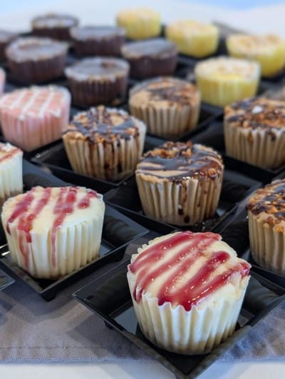 Assorted desserts displayed on a table