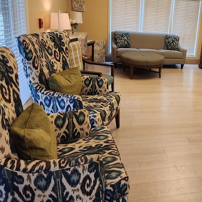 Cozy seating area in a common room