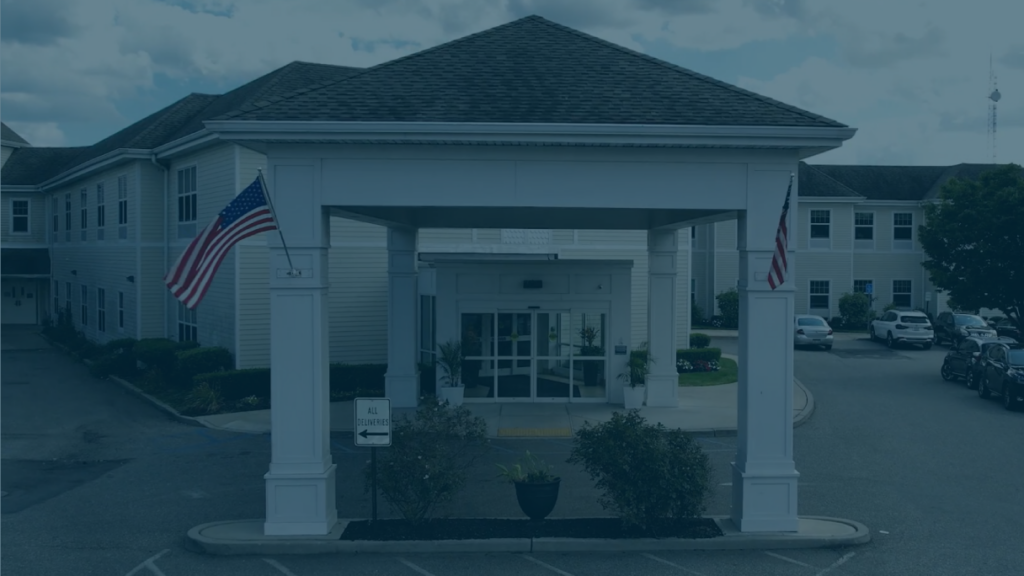 Exterior view of the assisted living facility entrance