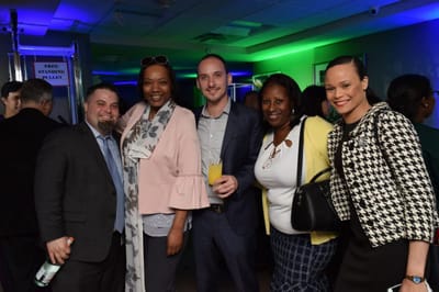 Group of residents enjoying a social event together