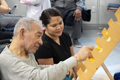 Residents engaging in a therapeutic activity