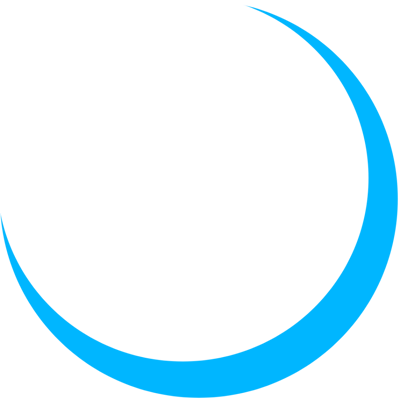 Capstone Center for Rehabilitation and Nursing, Nursing Home in Amsterdam, NY — Logo featuring a blue crescent shape on a black background