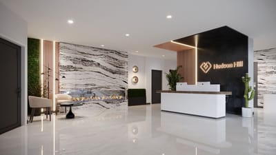 Front desk area of the assisted living facility