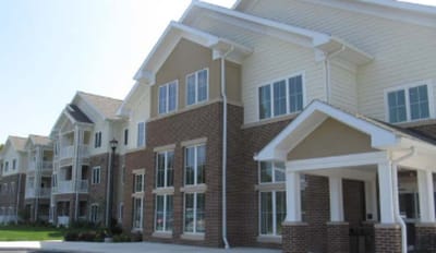 Exterior view of a senior living facility