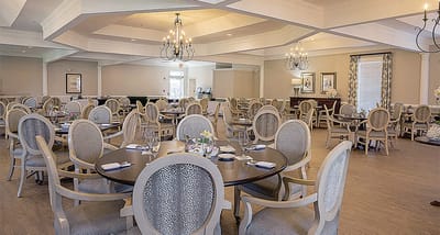 Dining room with elegant seating arrangement