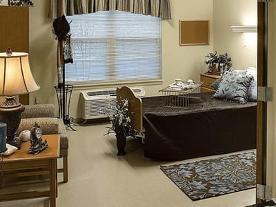 Cozy private resident room with decor