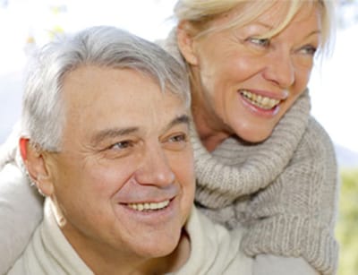 Happy older couple enjoying time together outdoors