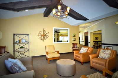 Cozy common area with seating and decor
