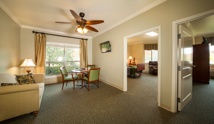 Interior view of a cozy resident living space