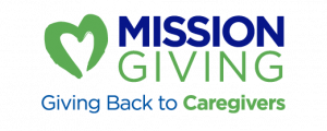 Fort Valley Health and Rehab, Nursing Home in Fort Valley, GA — Mission Giving logo with heart symbol and tagline