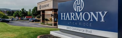 Harmony Utica Ridge, Nursing Home in Davenport, IA — Signage for Harmony Utica Ridge senior living facility