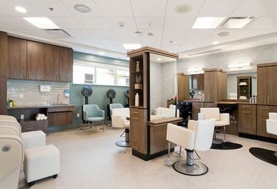 Interior view of a beauty salon in the facility