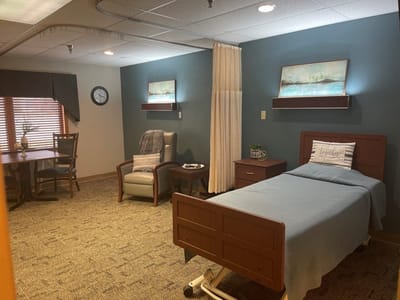 Cozy interior of a private resident room