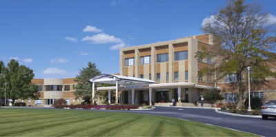Exterior view of the assisted living facility entrance