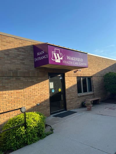 Main entrance of Wakefield Health Care Center