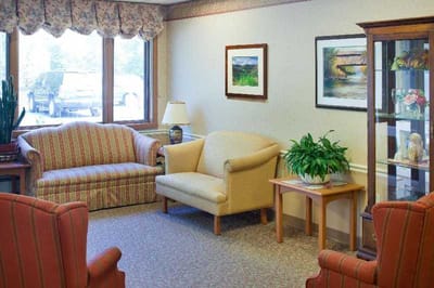 Cozy common area with seating and decor