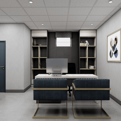 Modern interior office space with minimalistic design